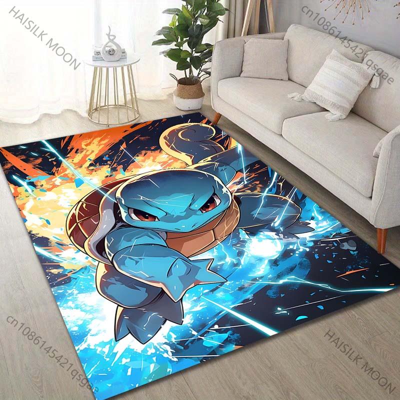Cartoon Pocket Monsters Squirtle Print Carpet for Living Room Bedroom Kid's Room Home Decor Area Rug Playing Mat Luxury Gifts