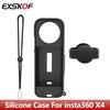 Силиконовый защитный чехол для Insta 360 X4 с крышкой объектива, тросик для подвешивания, мягкий защитный чехол для корпуса Insta360 X4, аксессуары