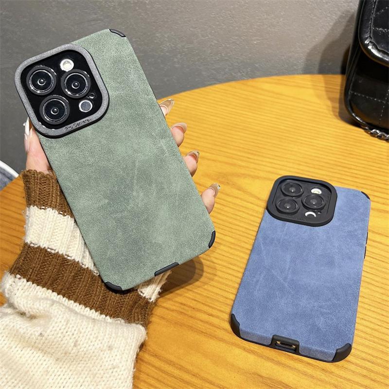 Роскошный замшевый чехол из овчины для iPhone 16 15 14 Plus 13 12 11 Pro Max, защита камеры, противоударный мягкий силиконовый чехол