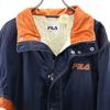 Fila Бейсбольная куртка 90-х с логотипом на спине L Темно-синяя Мужская Б/У