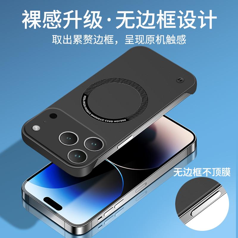 Чехол для IPhone 17 Pro Max с поддержкой Magsafe, Магнитный, Безрамочный, Жесткий ПК, Чехол для телефона для IPhone 17 Air, 17Pro, 16E, Ударопрочный, Матовый чехол