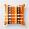 Vibrant Orange Rainbow Sunset Print Pillow Cover Abstract Geometric Lines Pillow Cover Sofa Car Office Cushion Cover Home Decor