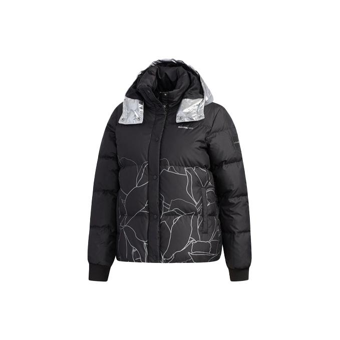 adidas Neo Slim Fit Пуховик с капюшоном Женская верхняя одежда Черный EI4421