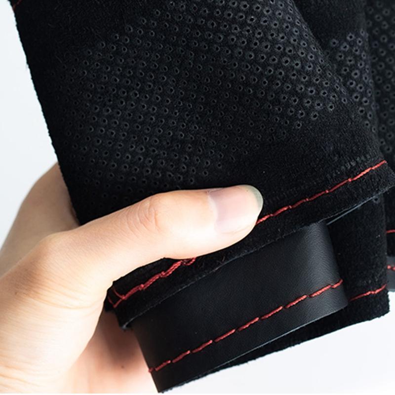 Оплетка на руль автомобиля, универсальный кожаный автомобильный руль с иглами и нитками, автоинтерьер