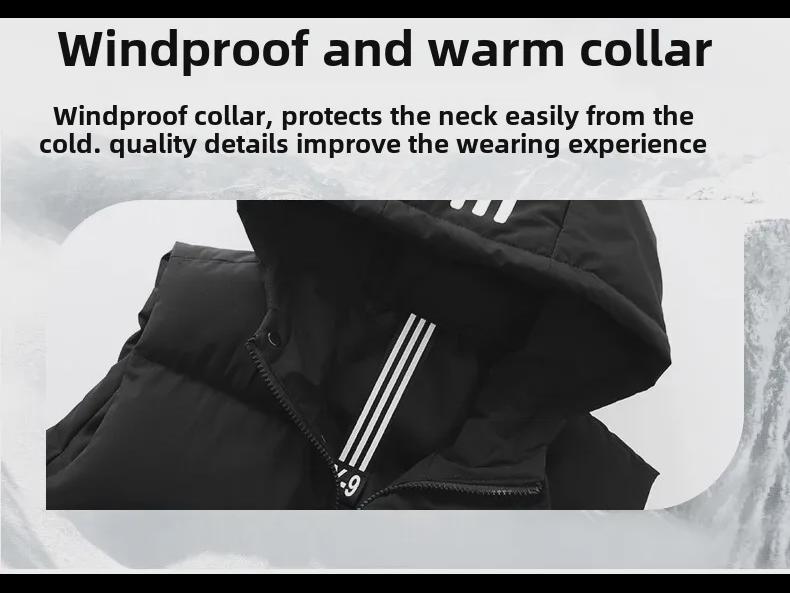 Мужской модный корейский стиль однотонный пуховый хлопковый жилет - свободный жилет осень/зима