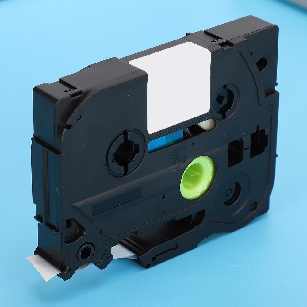 Print Label Ribbon for Compatible for TZe Labeler White On Silver Ribbon 12mm