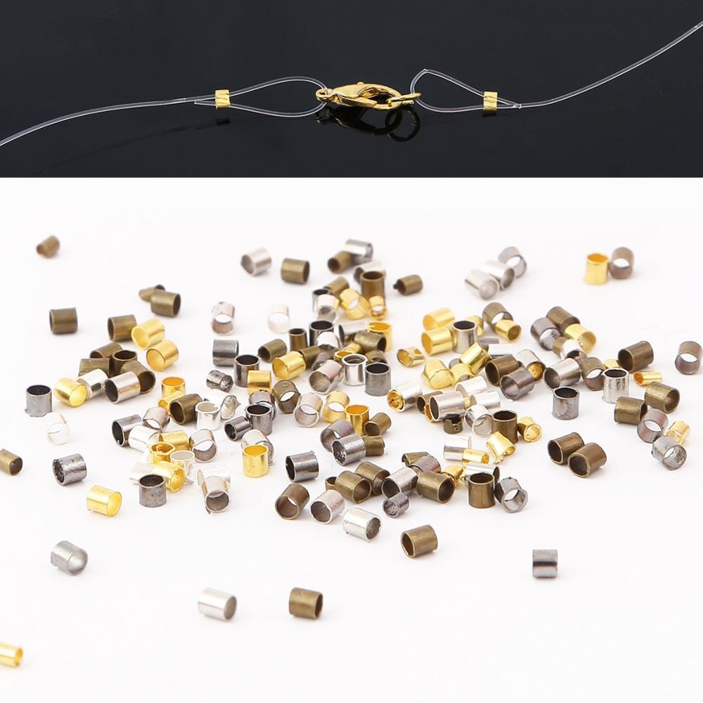 500PCS Tube Crimp Beads For DIY Crafts