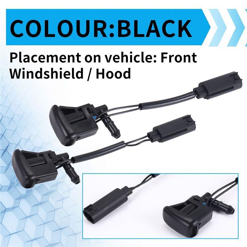 AM-1Pair New Windshield Heated Washer Sprayer Nozzle Jet 61667110851 For -BMW 1-Series E81 E82 E87 X3 E83 X5 E53 Z4 E85 E86