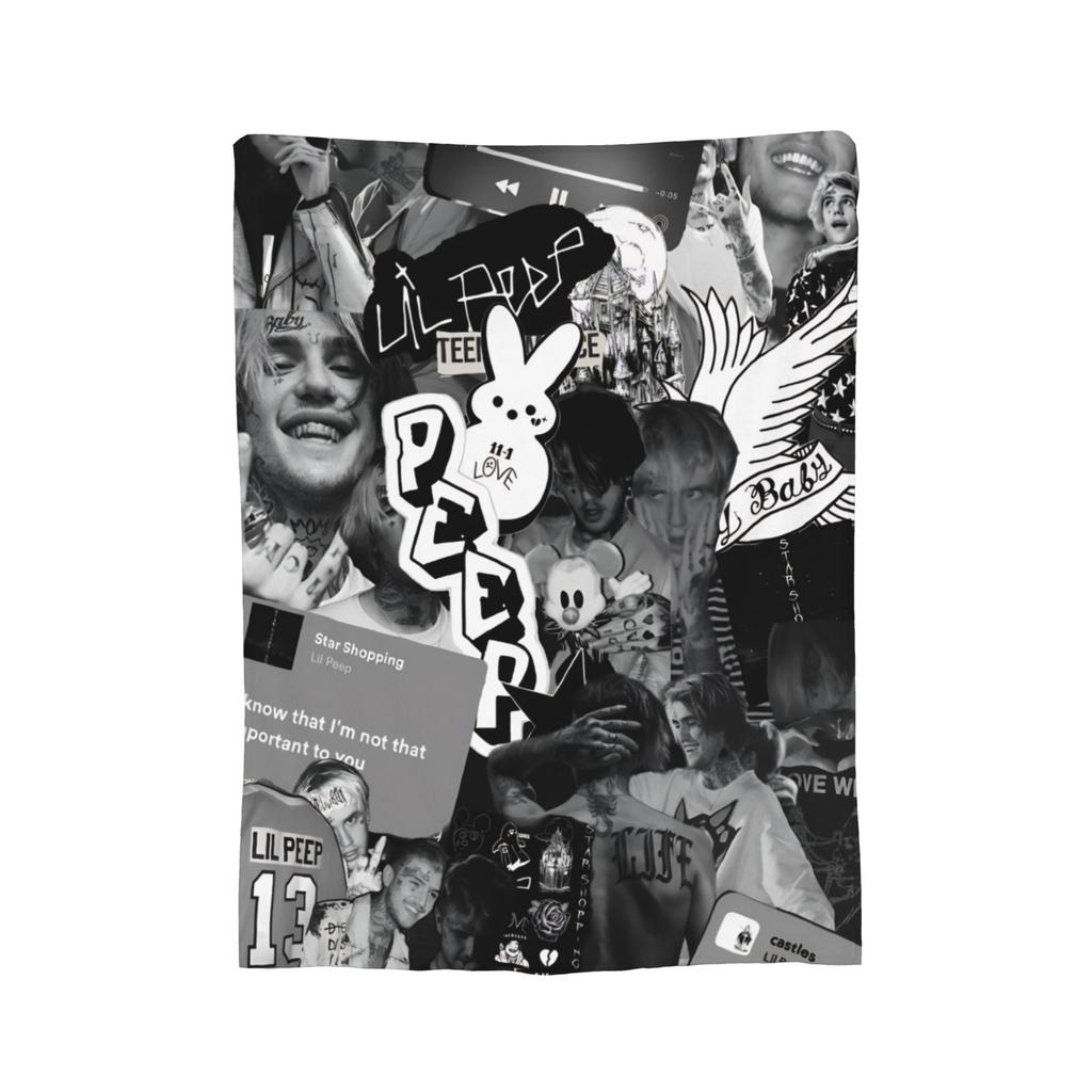 Плед Lil Peep Крутой Рэперский Плед Супер Мягкий Теплый Пледы для Дивана 50x60 Дюймов Разные Размеры Одеяло