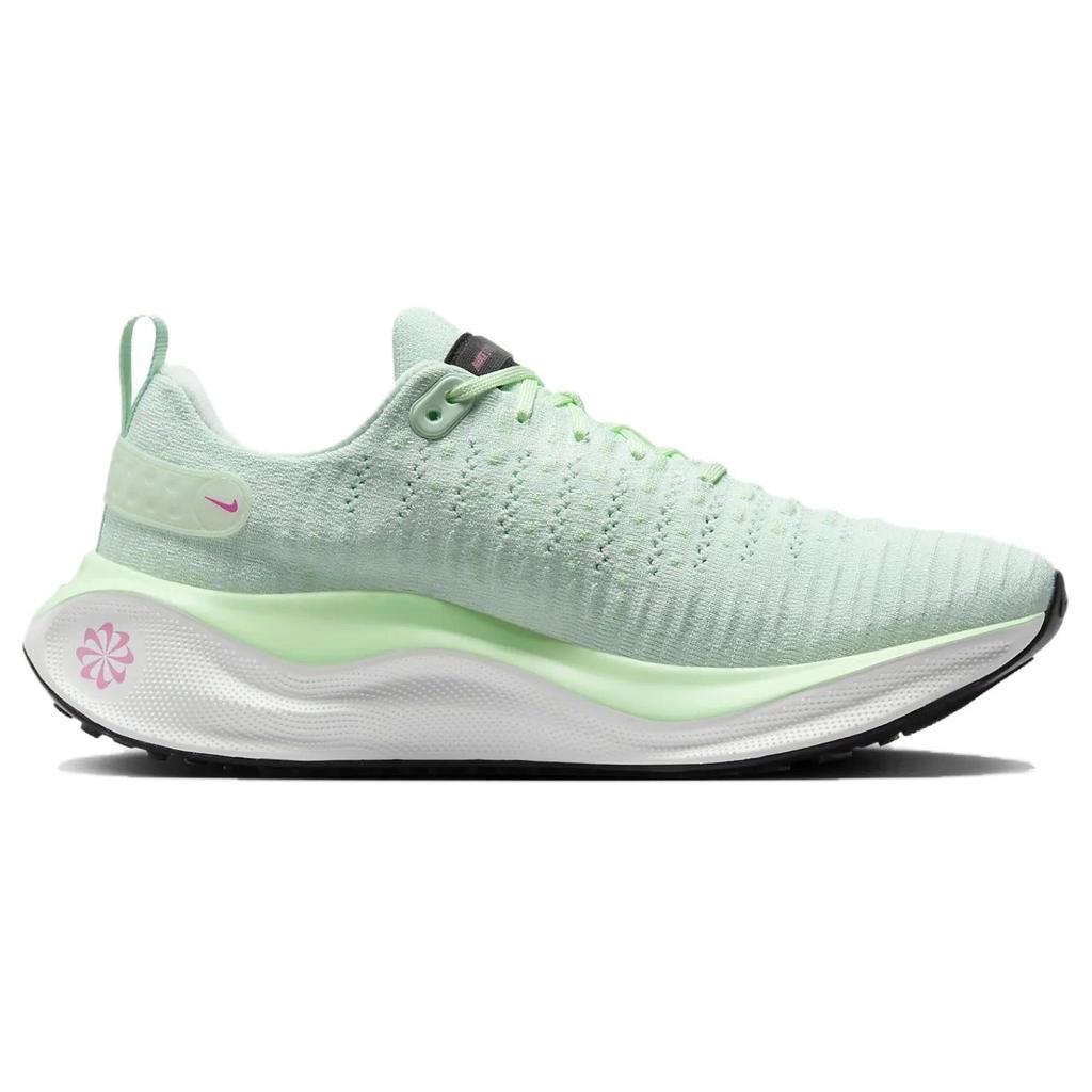 Nike Женские кроссовки ReactX Infinity Run 4 Extra Wide Едва зеленый/Парообразно-зеленый/Игриво-розовый/Черный FN0880-303