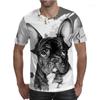 French Bulldog 3D Print Men's T Shirt O Neck Short Sleeve Animal Funny Graphic Streetwear Summer Male Oversized Tops Tees