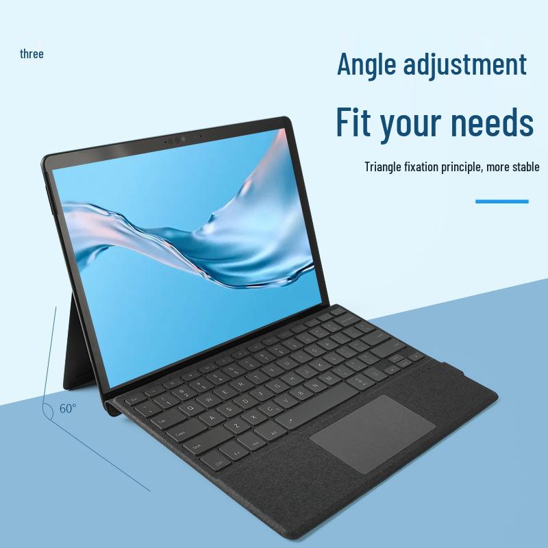 Surface Pro Bluetooth Keyboard Case with Seven-Color Backlit Magnetic Design