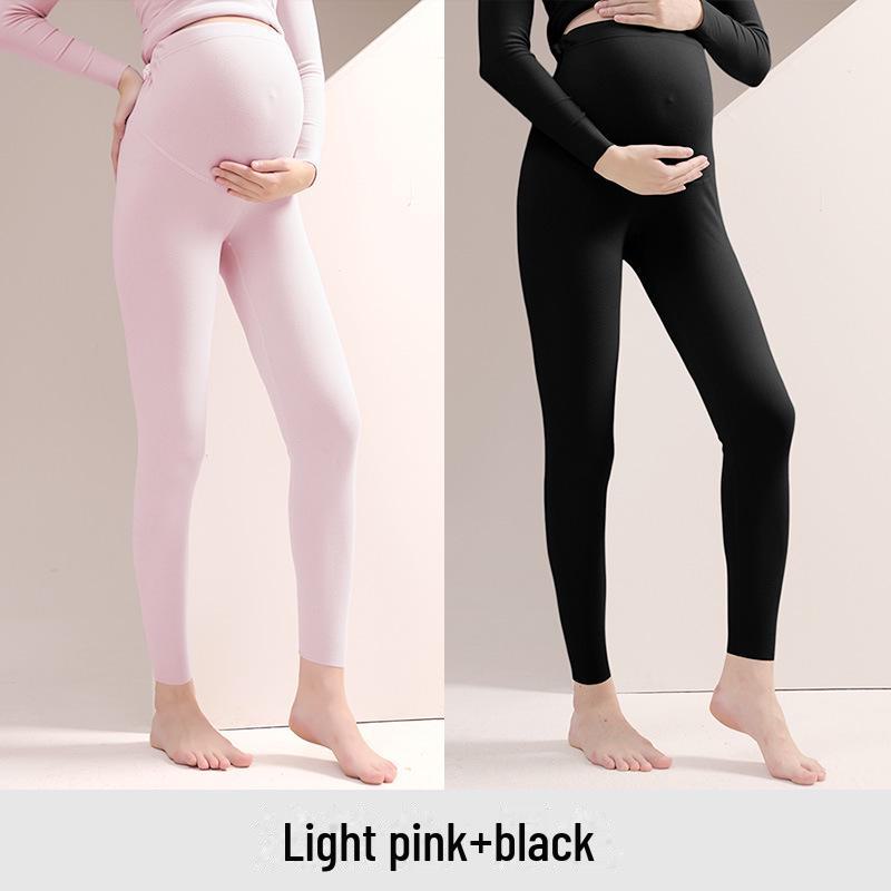 Теплые флисовые леггинсы большого размера для беременных женщин: Пижамные штаны подходят для раннего и позднего периода беременности, на осень и зиму