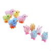 10Pcs Windup Toys Stuffed Animal Decorative Novelty Easter Egg Basket Bag Filler for Party Supplies