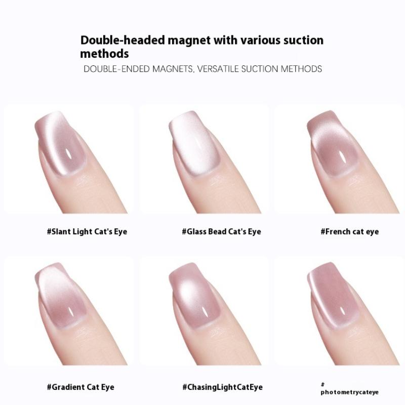 Магнитная палочка для маникюра «кошачий глаз» с двумя концами и стальными шариками, суперсильный магнит для гель-лака, ручка-магнит для маникюра