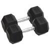 VidaXL Dumbbells 2 Pcs 20 Kg Total Cast Iron, Dumbbell Set, Hex Dumbbell, Weight Plate, Weight Bar 93604