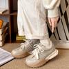 Туфли для папы на маленькой платформе в стиле ретро, женская, новинка 2025 года, весна-осень, легкая, увеличивающая рост, универсальная повседневная спортивная обувь