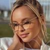 Женские очки, трендовые очки «кошачий глаз», плоское зеркало, анти-синяя легкая оправа для очков, простые очки Óculos De Grau Feminino