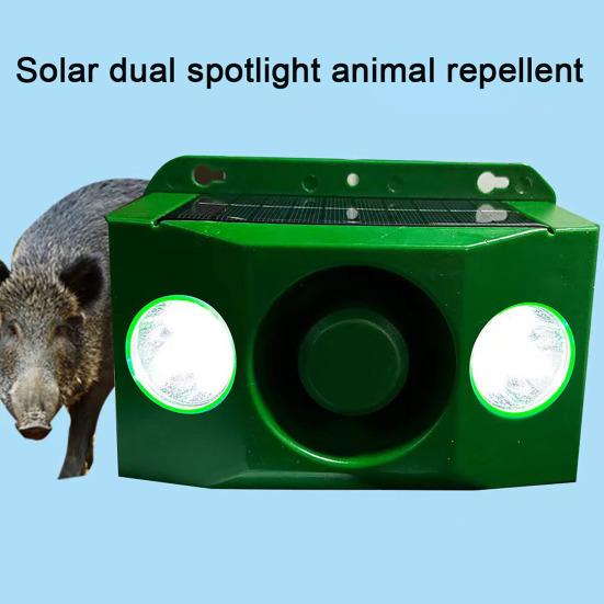 Светильник для отпугивания животных, солнечные предупреждающие огни с громким звуком, устойчивый к погодным условиям, отпугивающий свет для фермерского поля, двора