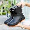 [Прямые продажи с фабрики] Женские резиновые сапоги, мягкие бахилы, утолщенные износостойкие резиновые туфли, низкая модная верхняя одежда, короткие резиновые сапоги для женщин