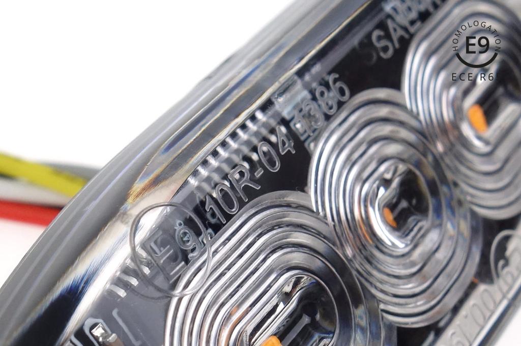 Flat Warning Flasher 3 Led R65 R10 12-24V Amio-02297