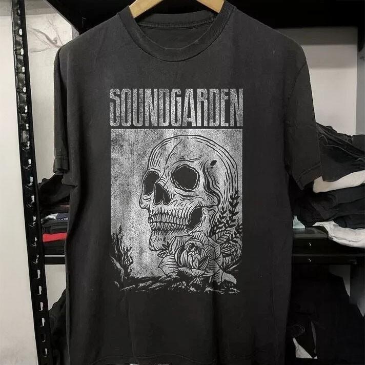 Soundgarden Alternative Skull Graphic Unisex Black Cotton T-Shirt