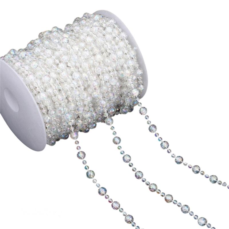 Прозрачная пластиковая цепочка из бусин, нить для рукоделия, аксессуары для изготовления ювелирных изделий ручной работы, для искусства, рукоделия, ожерелья, браслета, изготовления ювелирных изделий