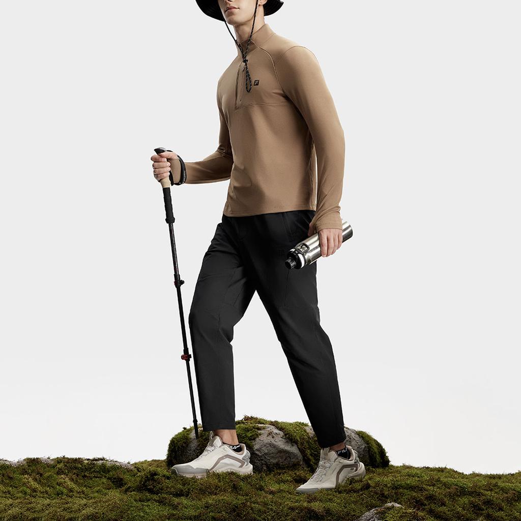 Fila Однотонные спортивные плетеные брюки на шнуровке Повседневные мужские брюки Глубокий черный A11M417801F-BK