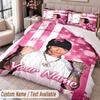 Custom Name Text 3Pcs Bedding Set Central Cee Duvet Cover And Two Pillowcases
