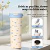 Bowknot Insulated Cup Stainless Steel Thermal Car Coffee Cup New Water Bottle  Travel