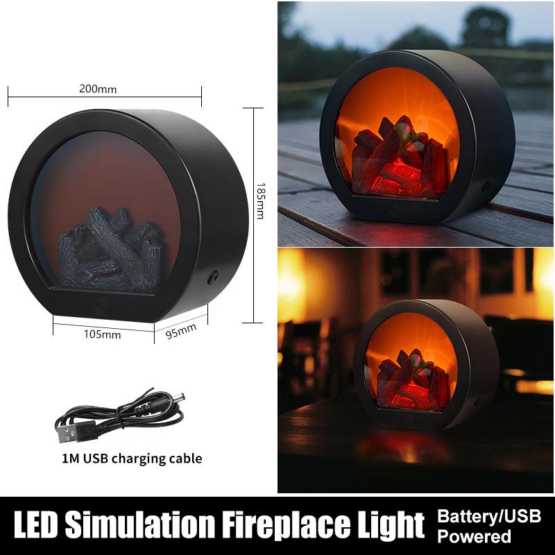 Светодиодные фонарики с эффектом пламени, декоративные каминные лампы с имитацией пламени, беспламенный светильник для внутреннего двора, настольный декор для фестиваля, подарок