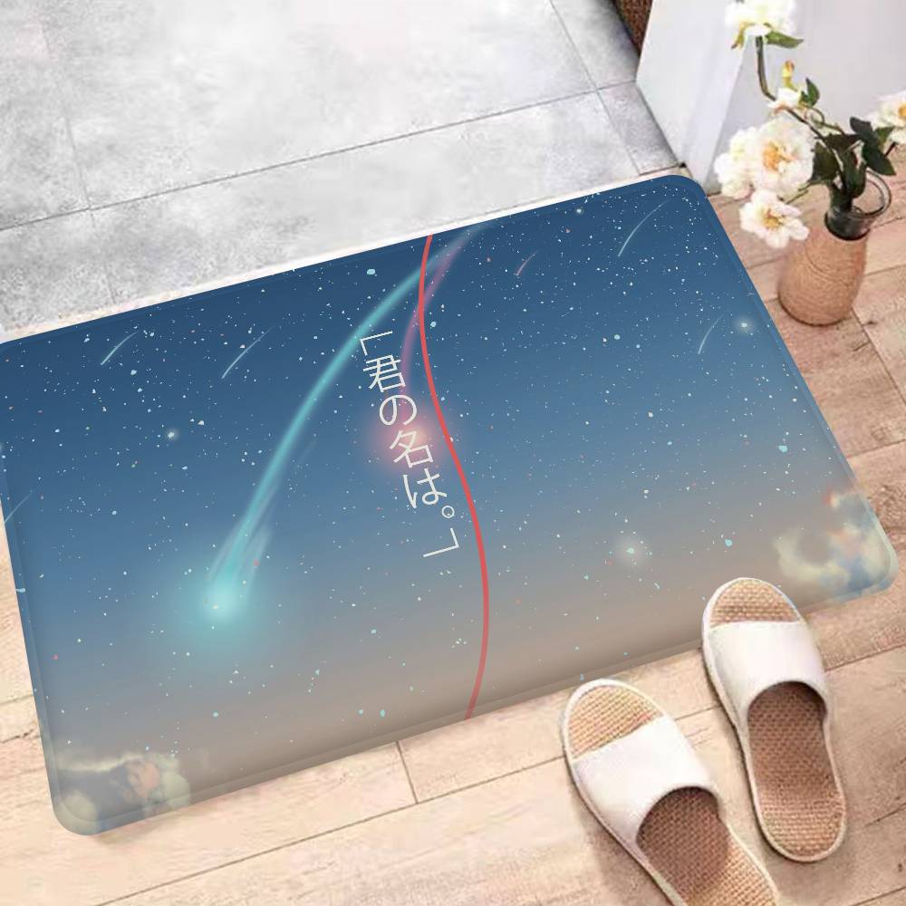 Аниме Твоё имя Коврик для пола Прямоугольный Противоскользящий Домашний Мягкий Коврик для ванной Входная дверь В помещении На улице Коврик Добро пожаловать Дверной коврик