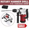 220V Electric Demolition Jack Hammer Rotary Jackhammer Electric Concrete Drill + 4 Chisels 5200BPM 1850W