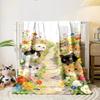 Cats in a Colorful Flower Pathway print blanket soft and cozy perfect for the living room bed sofa or a nap,gift