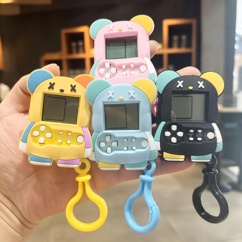 Mini handheld game console keychain pendant childhood memories toys local push small gifts wholesale