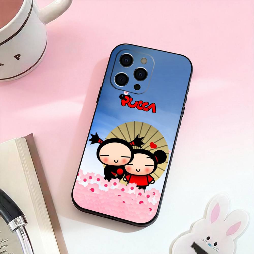 Милый Мультяшный Чехол-Пукка для iPhone 17,16,15,14,13,12,11 Plus,Pro,Max,XS Силиконовый Мягкий Чехол