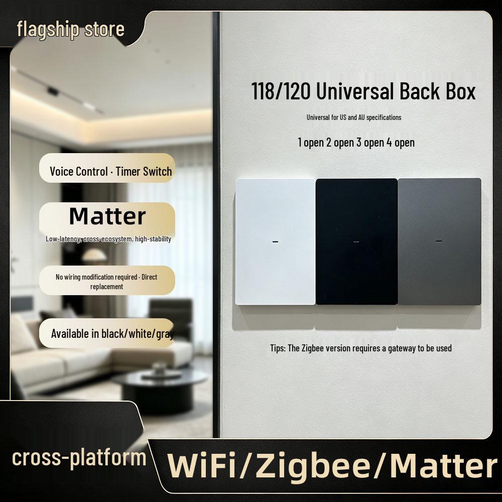 Универсальный умный WiFi-переключатель Zigbee 118/120 - Совместим с Alexa, стандарт США/Австралии