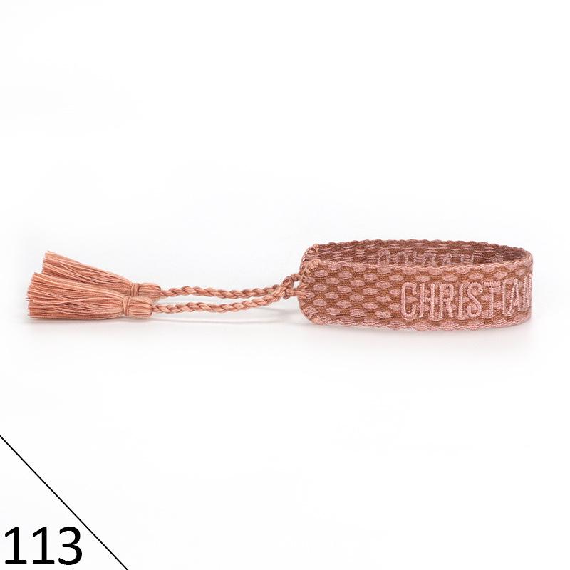 Браслет дружбы ручной работы с вышивкой и кисточками для женщин