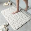 Non-slip Carpet, Beautiful Cobblestone Embossed Bathroom Mat, Wash Basin Bathtub Side Carpet, Shower Room Door Mat