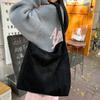 Women Underarm Bag Tweed Fabric Large Capacity Shoulder Bag Casual Handbag for Daily Office Use Solid Handbag