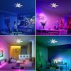 2026 Новый RGB Потолочный Вентилятор со Сменным Цветом E27 с Пультом Bluetooth Музыкой 32 Вт Светодиодный Потолочный Вентилятор для Освещения Спальни Кухни