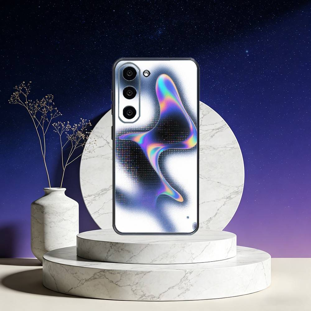 Чехол для телефона в лазерном стиле для Samsung Galaxy A73, A72, A71, A70, A53, A52, A51, Другие, Мягкий черный чехол