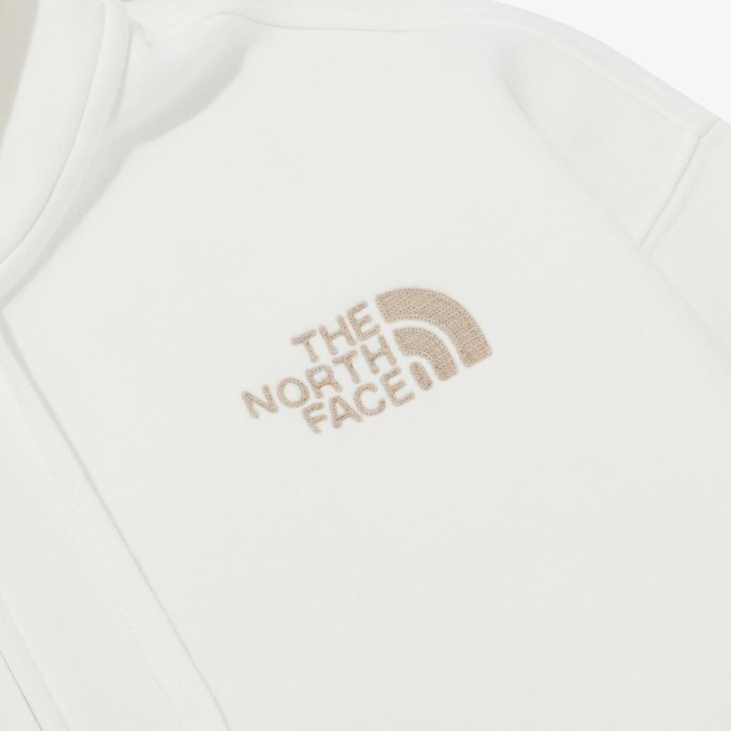 THE NORTH FACE Bonney Brushed Hood Zip Up Sweatshirt Unisex White NJ5JP52L