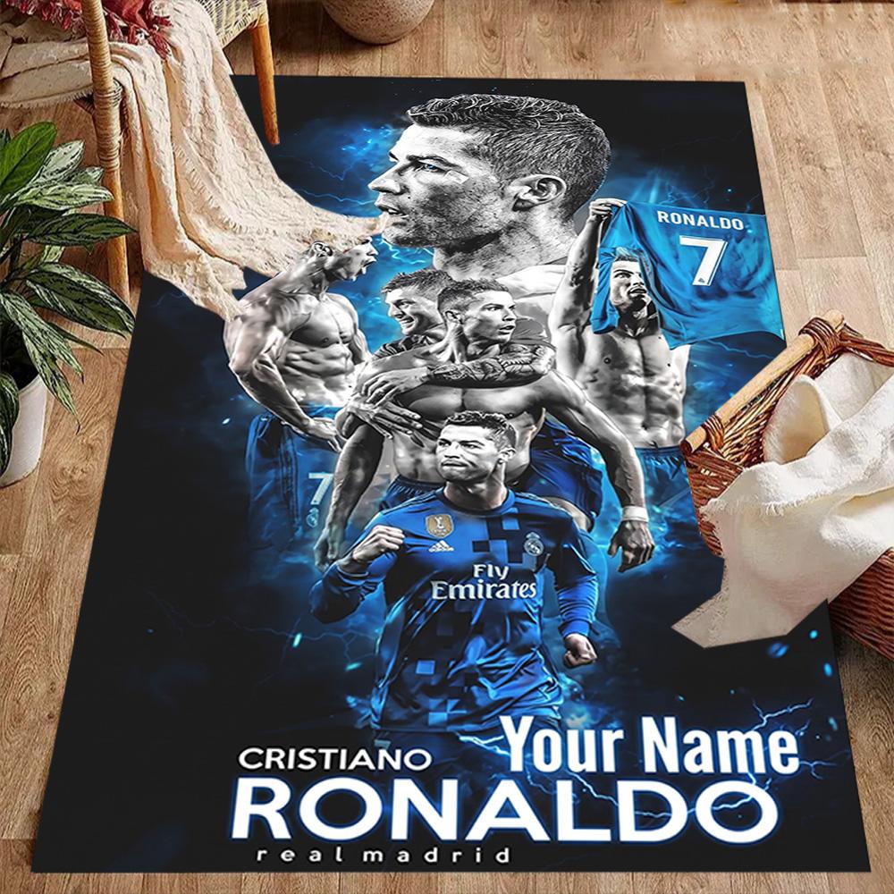 Cristiano Ronaldo (143) Customizable Name Floor Mat Suitable for Living Rooms Bedrooms Dormitory Study room Anti-slip Rug Decorate Offices