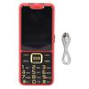 Big Key Phone Ultra Thin 2.6in 2 Flashlight BT 0.3MP Camera Voice Announcement Cell Phone 2G Red