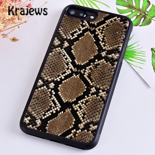 Krajews Текстура змеиной кожи Модный чехол-бампер для телефона Для iPhone 17 Air 16 15 14 plus 12 13 pro max coque Fundas