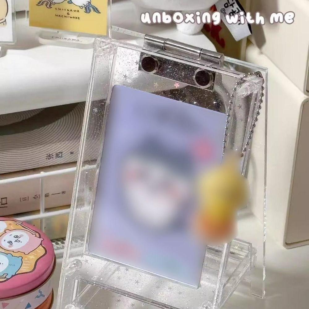 Free Standing HD Photocard Holder 3 Inch Card Desktop Small Card Album Desktop Show Case