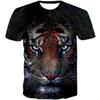 Летние топы для мужчин, одежда больших размеров, футболка с 3D принтом животных, футболки с рисунком тигра, топ с короткими рукавами и круглым вырезом, дышащие мужские рубашки