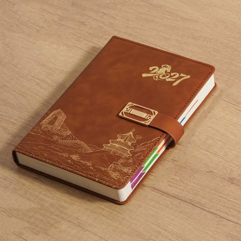 Thickened Paper A5 Business Notebook Faux Leather Thickened Journal Diary Office Work