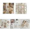 1Pc Mosaic Pads Square Coaster Ins Style Natural Conch Shell Mats Room Decoration Photography Props Heat Insulation Coaster